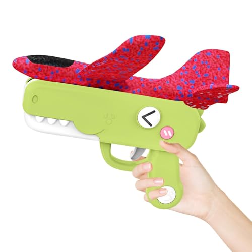 Genérico Avión Planeador De Espuma para Niños - Juguete de Lanzar Avión de Espuma con Dinosaurio - Planeador para Niños | para, para Vacaciones, Jardín, Parque, Playa y Camping