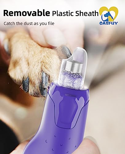 image for Casfuy Dog Nail Grinder Quiet - (45db) 6-Speed Pet Nail Grinder with 2