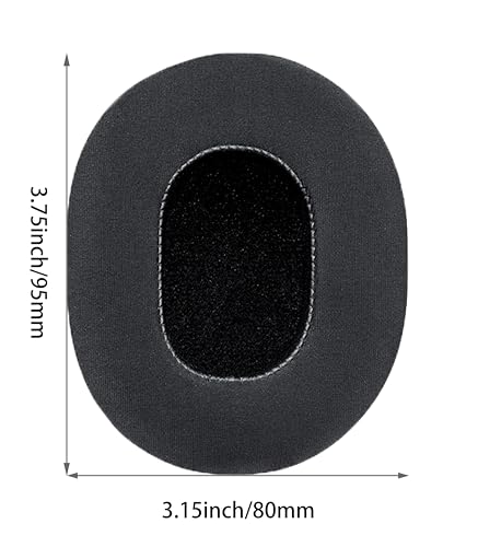 Repuestos de almohadillas auditivas compatibles con auriculares Sony MDR-ZX750 | Almohadillas negras de gel con alta densidad que aíslan el sonido miniatura 5