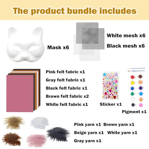 Masque Therian kit complet DIY avec ensemble de masque de chat