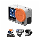 TELESIN Silikonowe etui ochronne do DJI Osmo Action 6 z pokrywą obiektywu i smyczą, odporne na uderzenia, zarysowania, zmywalne, antypoślizgowe, pyłoszczelne, ochrona aparatu, 6 akcesoriów