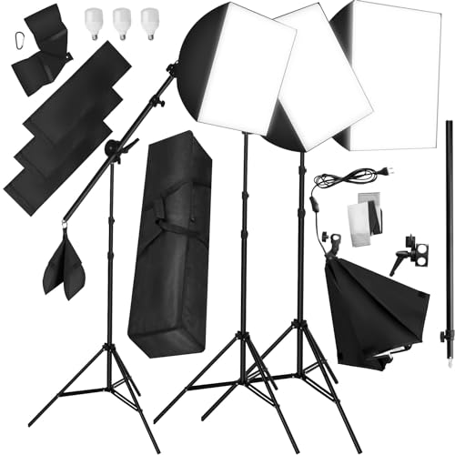PRONTI IN UN ISTANTE: Prepara il tuo studio fotografico in poche mosse con il nostro set fotografico completo. La configurazione rapida e la lampada a LED ad alta efficienza energetica assicurano che tu sia sempre pronto a catturare momenti impeccabili, senza perdere tempo prezioso. Questo kit è l'alleato perfetto per chi cerca efficienza senza compromettere la qualità delle immagini.