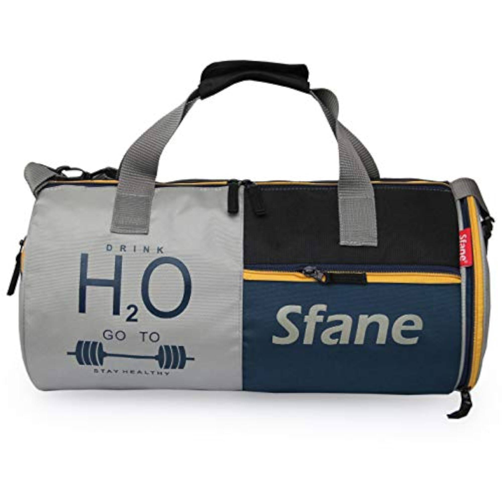 Sports Black & Navy Gym Bag for Men & Women