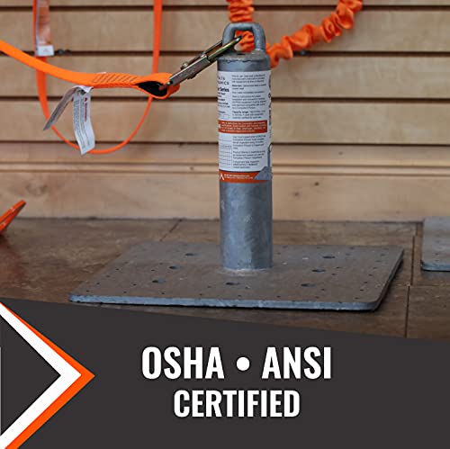 Malta Dynamics Made In Usa Galvanized Roof Anchor 12" Top Loop, Osha/Ansi Compliant #TOP4