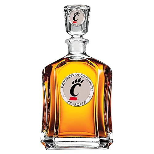 Image of Heritage Pewter Cincinnati Capitol Decanter | 24 OZ Whiskey Decanter for Liquor with Airtight Stopper | Expertly Crafted Pewter Glass