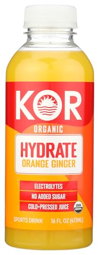Kor Shots Organic Orange Ginger Hydrate Drink, 16 Fz