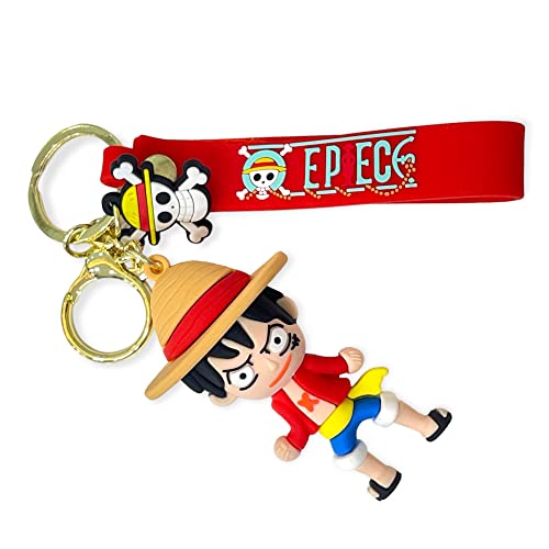 Image of AUGEN Monkey D Luffy One Piece Action Figure Keychain Limited Edition for Car, Decoration, Cake, Office Desk & Study Table (Pack of 1)