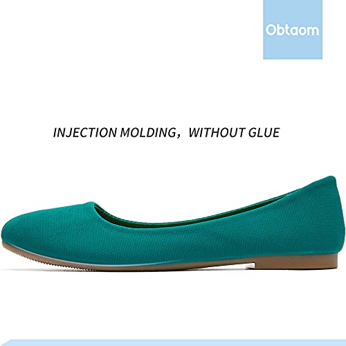 Image of Obtaom Round Toe Women Flat Shoes Slip on Girls Dress Black Ballet Flats