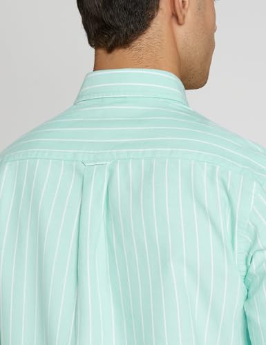 Image of U.S. Polo ASSN. Men's Yarn Dyed Oxford Stripe Spread Collar Full Sleeve Shirts