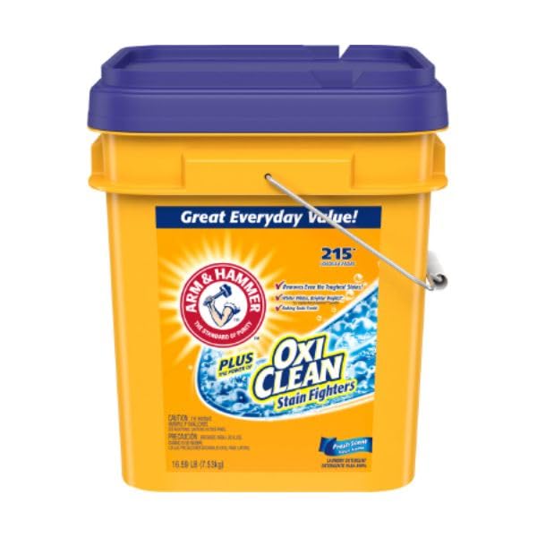 16 3 lb Fresh Scent Laundry Detergent with OxiClean 210-Loads