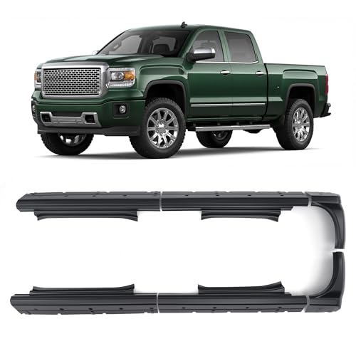 VRC 6pc Slip-on Outer Rocker Panel & Cab Corners Compatible with 2014-2018 Chevy Silverado GMC Sierra Full Size 4 Door Crew Cab Left & Right Side