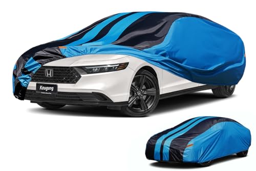 Image of Kaugung Car Cover Waterproof Custom Fit Honda Accord (1990-2025), Full Exterior Cover for Automobiles Lightweight Resistant Outdoor Sun UV Rain Dust Snow Wind Protection.