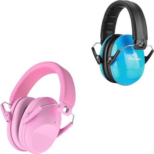 ProCase Kids Hearing Protectors Bundle with Ear Protection Earmuffs