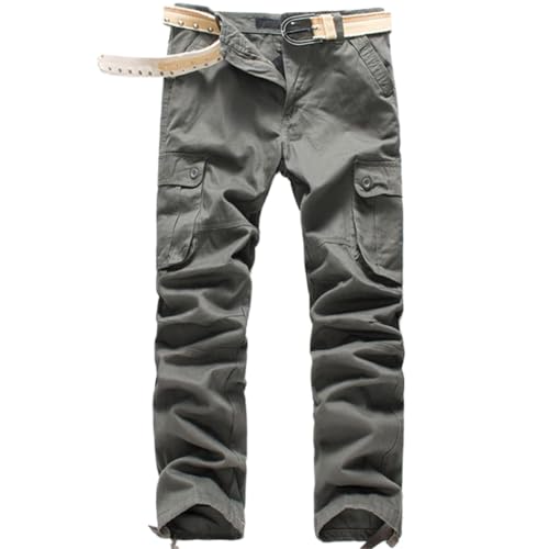 Pantalon tactique homme multi-poches en coton robuste taille 29