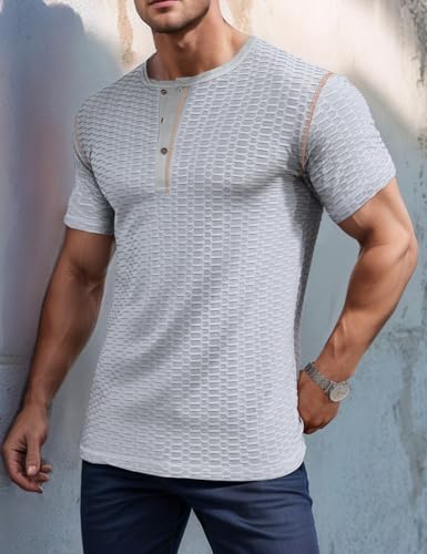 Mens Muscle Slim T Shirt Gym Workout Athletic Tee Shirts V Neck Short Sleeve Shirts3