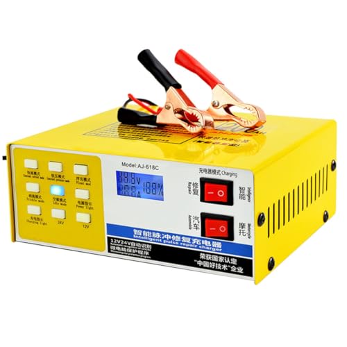 Zerodeko Caricabatteria per Auto 12/24V Caricabatteria a Impulsi Intelligente per Auto Ripristino Batteria e Mantenimento Caricatore per Batteria