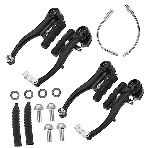 BRIGHTFUFU Mountain Bike Replacement Parts 1 Set Bike Disc Brake Kit Aluminum Alloy Rubber Material for Safe Braking