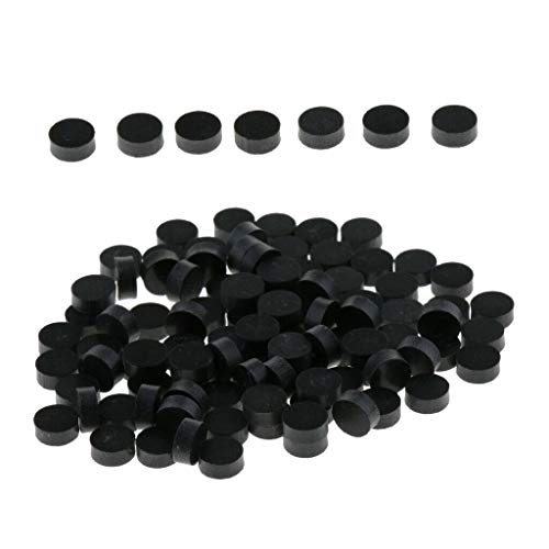 Jili Online 100/Pack Acrylic 6.0mm Guitar Fingerboard Dot Inlay Dots Position Markers Black/White Guitar Parts Luthier Repair - Black