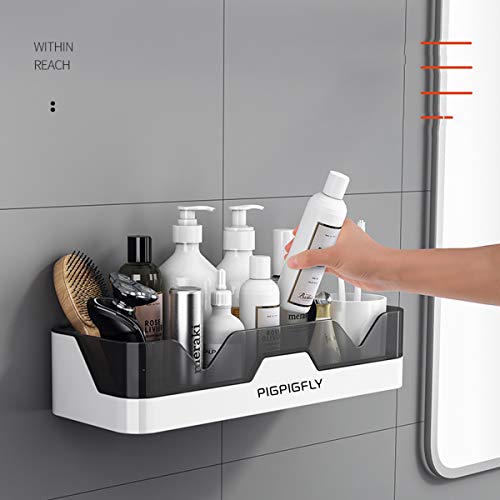 Miniatura 4 de Pigpigfly Estanteria Baño Sin Taladro,Estante Ducha Plastico,Estantería Ducha, Organizador Estantes Cesta Para Ducha, Baldas Pared Baño,Baldas Pared Sin Agujeros