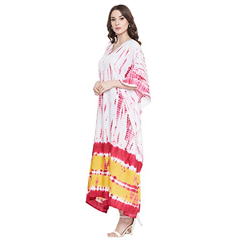 Image of Oussum Women Kaftan Plus Size Polyester Summer Lightweight Caftan Swimsuit Cover Ups Maxi African Mumu Lounge House Dress
