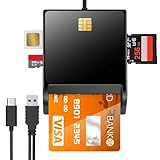 【2025新型】 ICカードリーダー マイナンバーカード対応 設置不要 確定申告対応 USB-A＆Type-C 接触型 カードリーダー e-Tax対応 国税電子申告/納税システム対応 Windows11/10/8/7/XP & Mac対応 SDカードリーダー コンパクト設計 日本語説明書付き