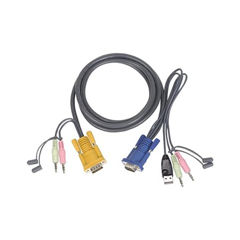 IOGEAR G2L5301U USB KVM Cable Cable para Video, Teclado y ratón (kvm) Gris 1,21 m - Switch KVM (Gris, 1,21 m, 1,21 mm, 190,5 mm, 44,5 mm, 215,9 mm) Cover