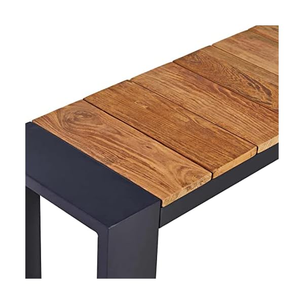 Gartenbank Konis aus recyceltem Teak & Aluminium