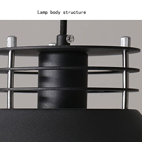 Lustre suspendu design unique E27 plafonnier semi-encastré noir - 7