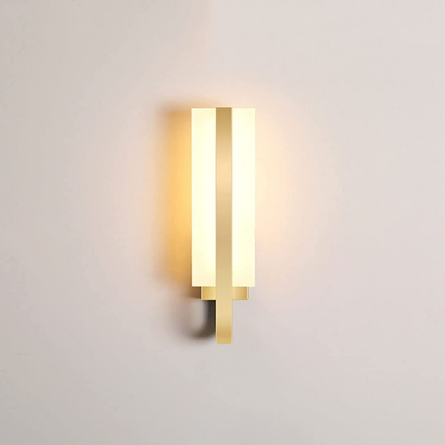 VDOQTLJT Wall Sconces Light Modern Stylish gold Metal Acrylic Sconce Living Room Corridor Lamp Bedside LED Dimmable Fixture Lantern H11.43in Decor
