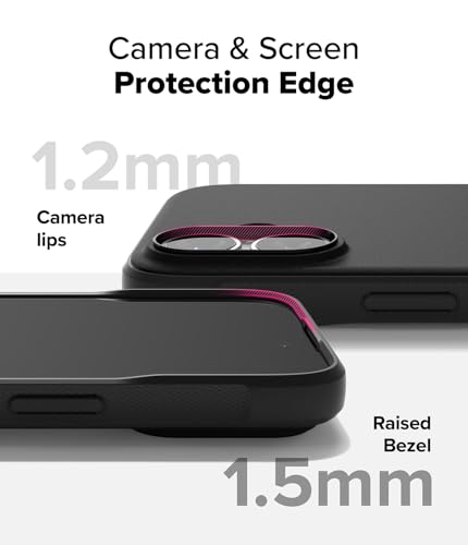 Image of Ringke Onyx Compatible with iPhone 16 Plus Case Cover Rugged Flexible Durable Anti-Slip TPU Protection Shockproof iPhone 16 Plus Back Cover - Black