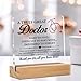 Thank You Doctor Gifts for Women Men, Appreciation Gifts for Doctors, a Truly Great Doctor Hard to Find Clear Acrylic Desk Decorative Sign for Home Office, 4 x 4 Inches