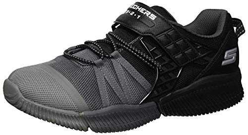 Skechers Kids Boy's ISO-Flex Sneaker, Black/Charcoal, 12 Medium US Little Kid