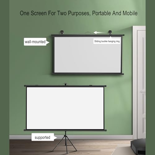 Pantalla de Proyector Portátil con Soporte, 4:3/16:9, Pantalla de Proyección HD 4K para Películas, Pantalla de Trípode Portátil Blanca Mate con Bolsa de Transporte para Escuela, Teatro, Cine, Hogar (4:3 60in) miniatura 5