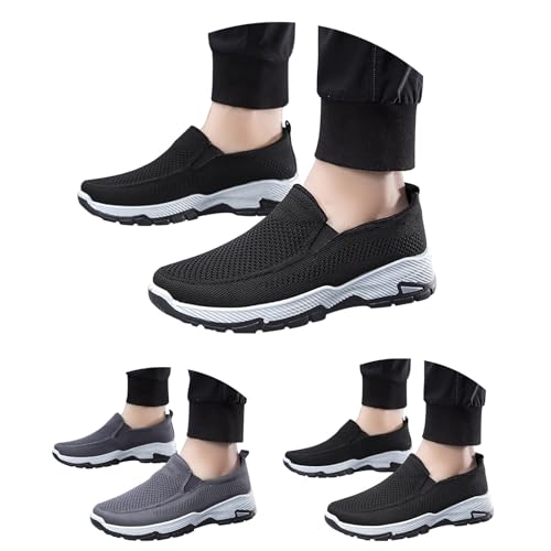 Women's Breathable Knitted Mesh Slip-On Loafer Low Top Outdoor Sport Tennis Shoes Lightweight Orthopedic Non-Slip Soft Sole Sneakers3