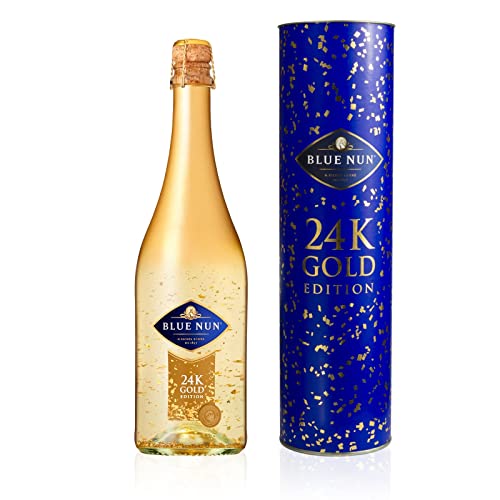 BLUE NUN 24K Gold Edition mit edler Geschenkpackung 1 x 0.75l | 24 Karat Blattgold | Geschenkidee für goldene Hochzeit, Kommunion, Konfirmation, Jubiläum, Fest Cover