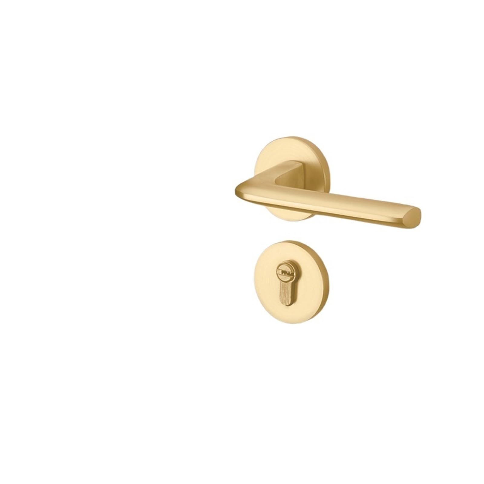 Brushed Door Lock Indoor Home Silent Wooden Bedroom Handle Split(D Matte Gold Mute 35-50mm)