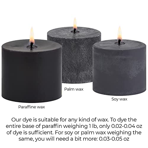 Image of Candle Shop - Black Color 2 oz - Dye Chips for Making Candles - Candle Wax Dye - A Great Choice of Colors