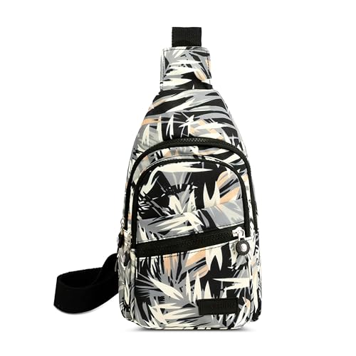 FOLOVEYA Brusttasche für Damen Stylisch Umhängetasche Crossbody Bag Casual Sling Bag Anti-Diebstahl Schulterrucksack Klein Rucksack Polyester für Reisen Wandern Laufen Muster E FOLOVEYA Brusttasche für Damen Stylisch Umhängetasche Crossbody Bag Casual Sling Bag Anti-Diebstahl Schulterrucksack Klein Rucksack Polyester für Reisen Wandern Laufen Muster E