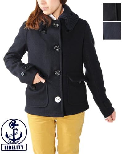 Amazon ウール ジャケット フィデリティ Fidelity 246la リブカラー メルトン ショート ドンキージャケット コート レディース 正規取扱店 S Navy コート ジャケット 通販