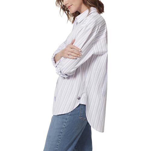 Image of Gloria Vanderbilt Women's Amanda Oversized Button Down Shirt with Roll-tab Sleeves