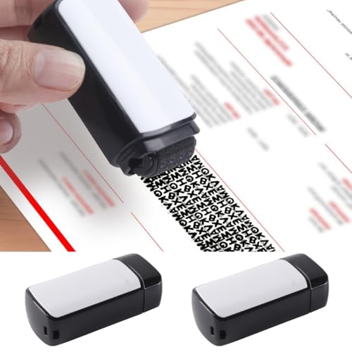 Durlo 2er-Pack Adressblocker-Rollstempel – Data Defender Identitätsschutzstempel