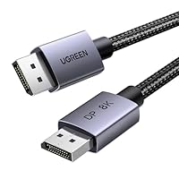 UGREEN 8K Displayport Kabel 1.4 8K 60Hz 4K 240Hz, VESA-Zertifiziert, Aluminium DP kabel 32.4Gbps Kompatibel mit HDR, FreeSync, G-Sync, DSC 1.2, HDCP 2.2 für PC, HDTV, Monitor, Grafikkarte(2M)