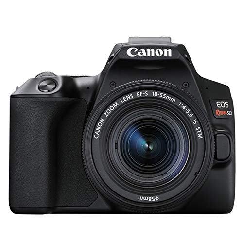 Canon EOS Rebel SL3 DSLR Camera w/EF-S 18-55mm F/4-5.6 STM Zoom Lens + 420-800mm Super Telephoto Lens + 64GB Memory, Case, Tripod, Flash, Remote, and More (36pc Bundle) (Renewed)