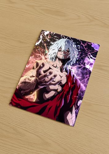 Image of NIJUKA Anime Printed A4 Size Metal sheet Poster For Home And Room Decoration | For Anime Art Fans Boys And Girls (Tomura Shigaraki New Power)