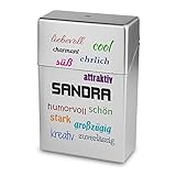 Personalisierte Zigarettenbox mit Namen Sandra