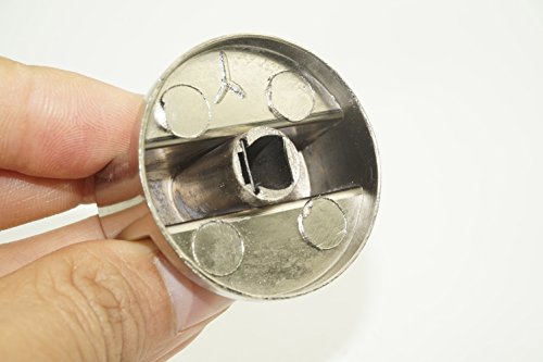 （Pack Of 4） Stainless Steel Zinc Alloy - Round Gas Stove Knobs Cooker Oven Hob Control Switch/Kitchen Locks Oven Cooktop Rotary Switch - Fits Hole Size Is 0.8X0.6Cm #TOP2