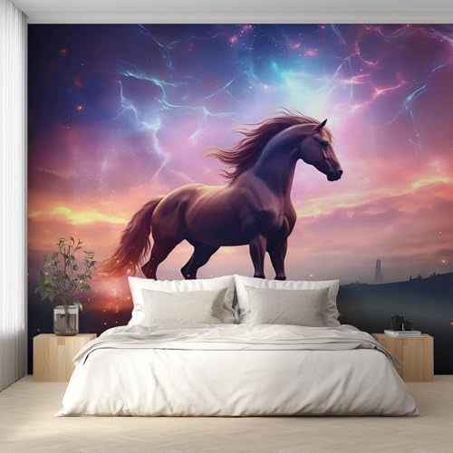 Fresque murale intissé chevaux galop grand format - 3