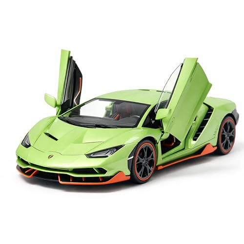 Image of Lamborghini Centenario 1:35 Scale Die Cast Metal Car - Pull Back Supercar Model with Openable Doors, Lights & Sound, Collectible Showpiece for Kids 6+ & Car Enthusiasts