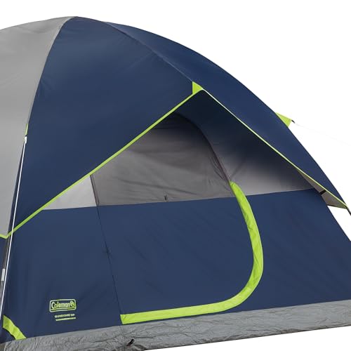 Image of Coleman Sundome Camping Tent with Rainfly, 2 /3 /4 /6 Person Tent Sets Up in 10 Mins, Weatherproof Shelter for Camping, Festivals, Backyard, Sleepovers, & More