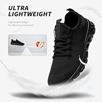 LANGFEUU Tennis Shoes Women Men Running Sneakers Black 8 Women/6.5 Men — image 4